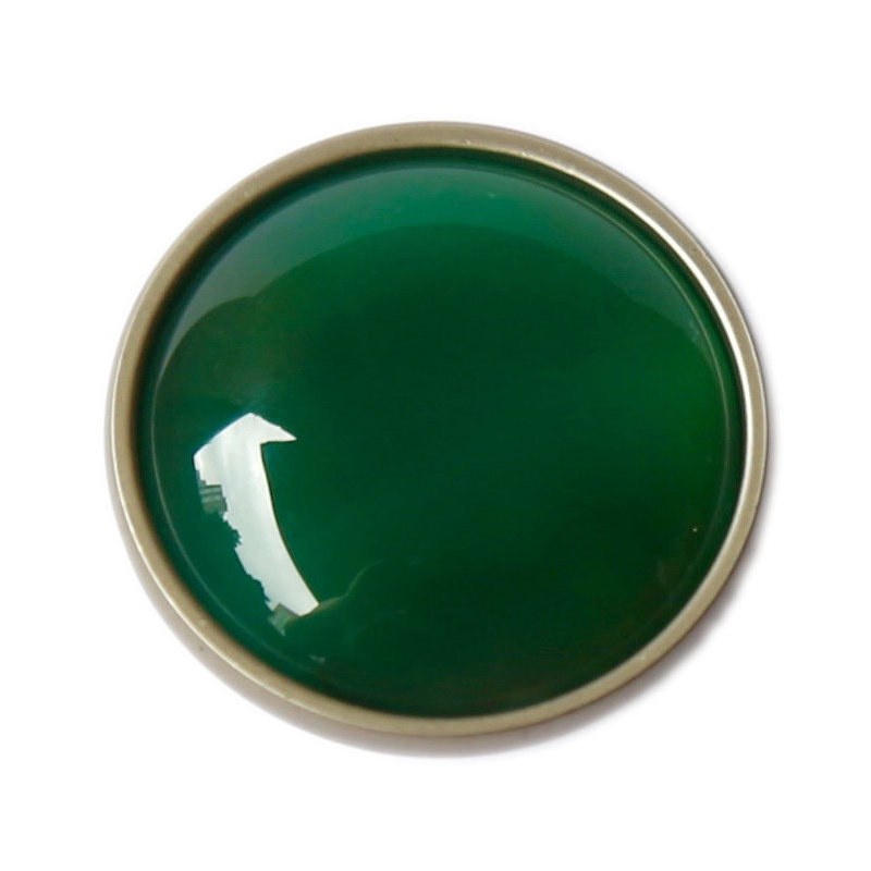 Deep Forest Mushroom Knob, Chrome/Green