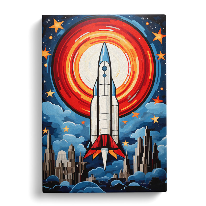 Rocket Expressionism - Wrapped Canvas, 50cm H x 35cm W x 3cm D
