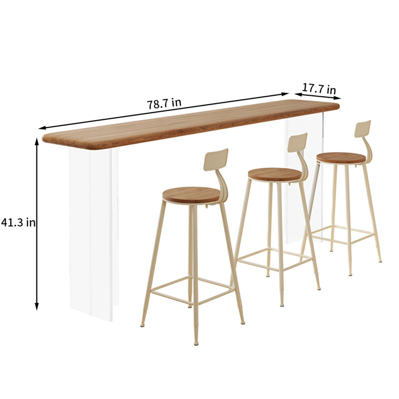 Home Bar Set, 41.3”H x 78.7”L x 17.7”W
