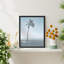 «Palmier tropical bicolore bleu et blanc plage et ciel» sur papier-98266501-98266506