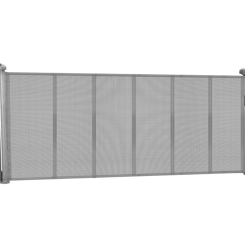Barrière rétractable de 34 po de hauteur pour les animaux de compagnie d'une largeur de 71 po avec foyers réglables à filet