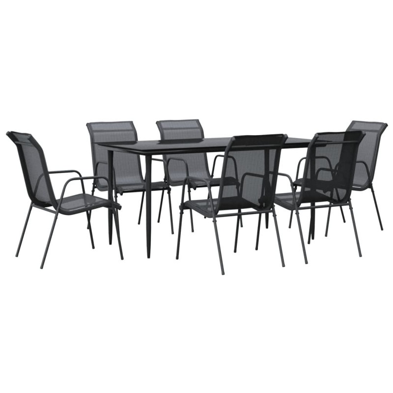 Allende Patio Dining Set with, 6, 63" L x 31.5" W x 29.1" H