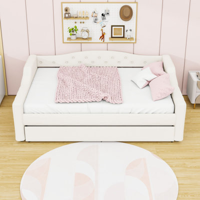 Upholstered Daybed with LED Lights and Trundle by Ivy Bronx