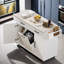 Chariot de cuisine roulant Alaijah avec plateau en bois manufacturé-2111713282-2120505225