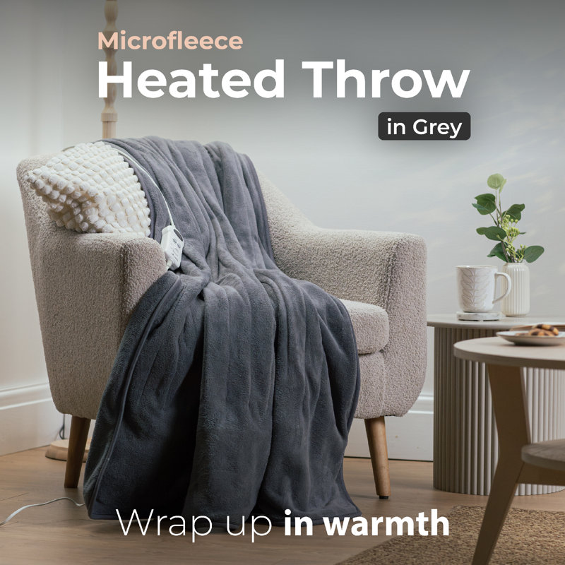Heated Blanket, Grey