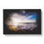 Sunset over a Californian Beach Paint Splash - Wrapped Canvas-61879314