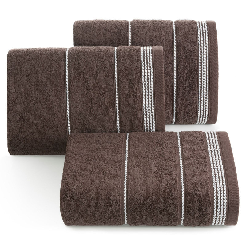 Homeira Midweight Jacquard Hand Towel, Brown