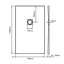 Dekor Rectangle Black Marble Effect Shower Tray - Multiple Sizes-329187580