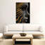 «Golden Lined Profile Elegant Contemporary Portrait Architecture», art mural-129476630