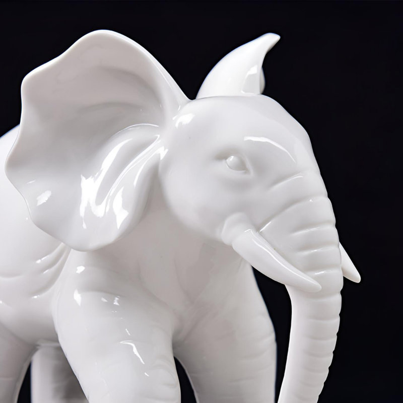 Statue Prosperity Elephant, H 7,87 po x l 9,45 po x P 4,72 po 