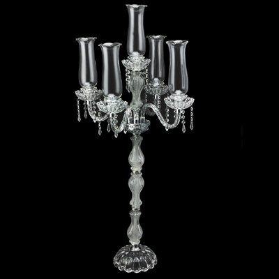 44.75'' H Crystal Floor Candelabra