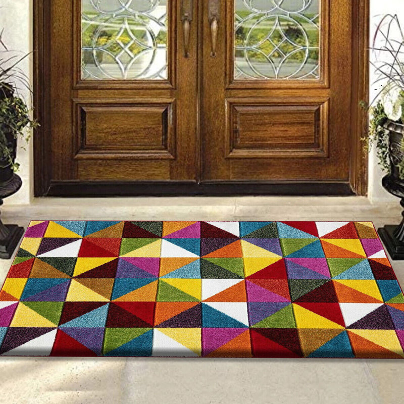 Hanzila Geometric Area Rug, Rectangle 60 x 110cm