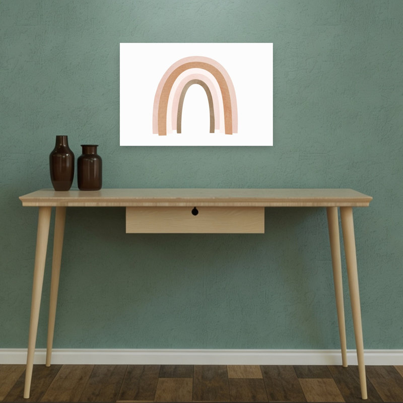 Terracotta Rainbow Abstract Architecture City Wall Art Print, 30.48cm H x 45.72cm W