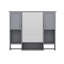 Armoire de rangement murale moderne avec miroir et barre à serviettes-118105275
