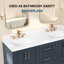 Dosseret de lavabo en surface solide de 152,4 cm (L) x 10,2 cm (H) pour comptoir de salle de bain, protection contre les éclaboussures, blanc