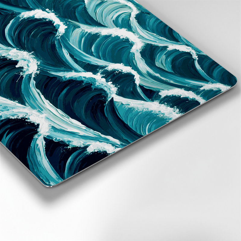Art mural en métal Coastal Wave, H 20 po x l 24 po