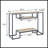 Rustic Oak And Black Console Table With 2 Shelves, Perfect For Industrial Decor And Extra Storage