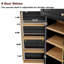Grand garde-manger campagnard avec grands tiroirs, tablettes de porte et tablettes réglables-130483067