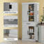 Armoire de cuisine, armoire de cuisine haute, avec tiroir, tablette à 5 niveaux et tablettes réglables