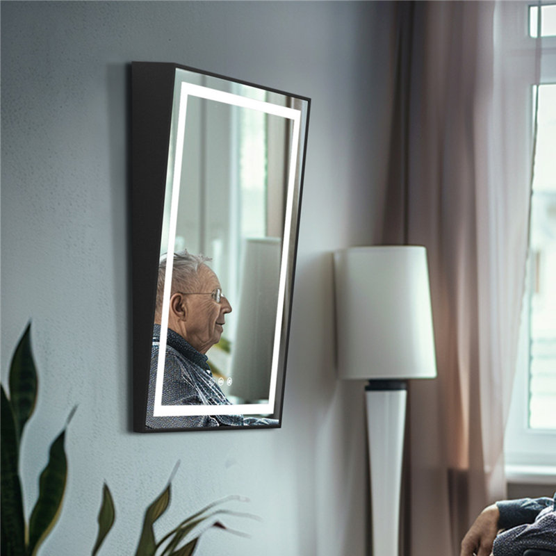 Maytha Fixed Tilt Mirror With Led Lights Dimmer, 3 Color Lighting Temperature, Anti-fog, Ip56