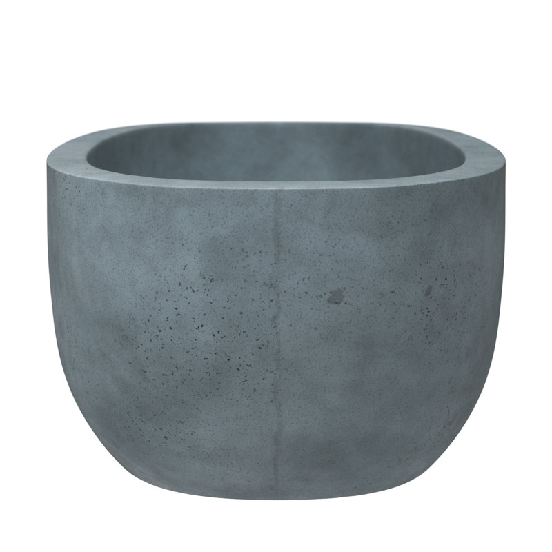 Avalon NativeStone Freestanding Soaking Cement Bathtub, Ocean, 23" H x 36" W x 72" L