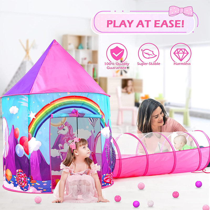 Tunnel de jeu intérieur en polyester 51 'x 121' avec sac de transport
