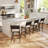Modern Rustic Swivel Solid Wood Barstool With Twine Woven Backrest And Stirrups-1275229977