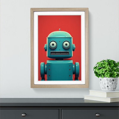 Robot Minimalism Art - Framed Print