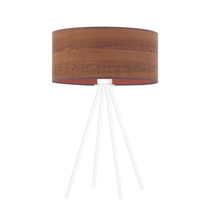 Chesley Metal Table Lamp, White, Brown