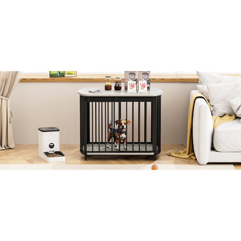 31,5 po Hutches de chien gris, pour les chiens de taille moyenne et la table de caisse de longue durée, les animaux courbés de taille moyenne, attrayants