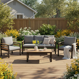 4 - Piece Patio Conversation Set With Cushions