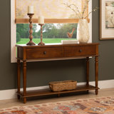 Birkley 48” 2-Drawer Console Table With Display Shelf