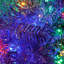 Arbre de Noël argenté 7,4 pi avec 1200 pointes, 400 lumières DEL, 11 modes et un support en métal pour l'intérieur et l'extérieur