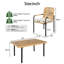 Ensemble de salle à manger de jardin 7 pièces en osier avec plateau en plastique et bois-943190680