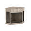Meuble de coin pour cage de chien, table d'appoint décorative avec tiroir de rangement cannelé pour chiens de petite et moyenne taille, usage intérieur