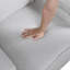Fauteuil inclinable en tissu d'ameublement rembourré en chenille gris