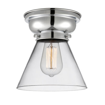 Aditi Cone 1 Light 8" Flush Mount