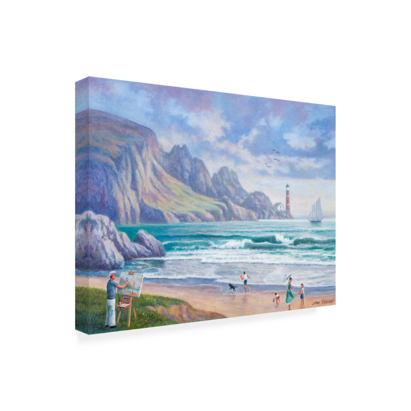 John Zaccheo Painting By The Seaside Canvas Art, H 14 po x l 19 po x P 2 po