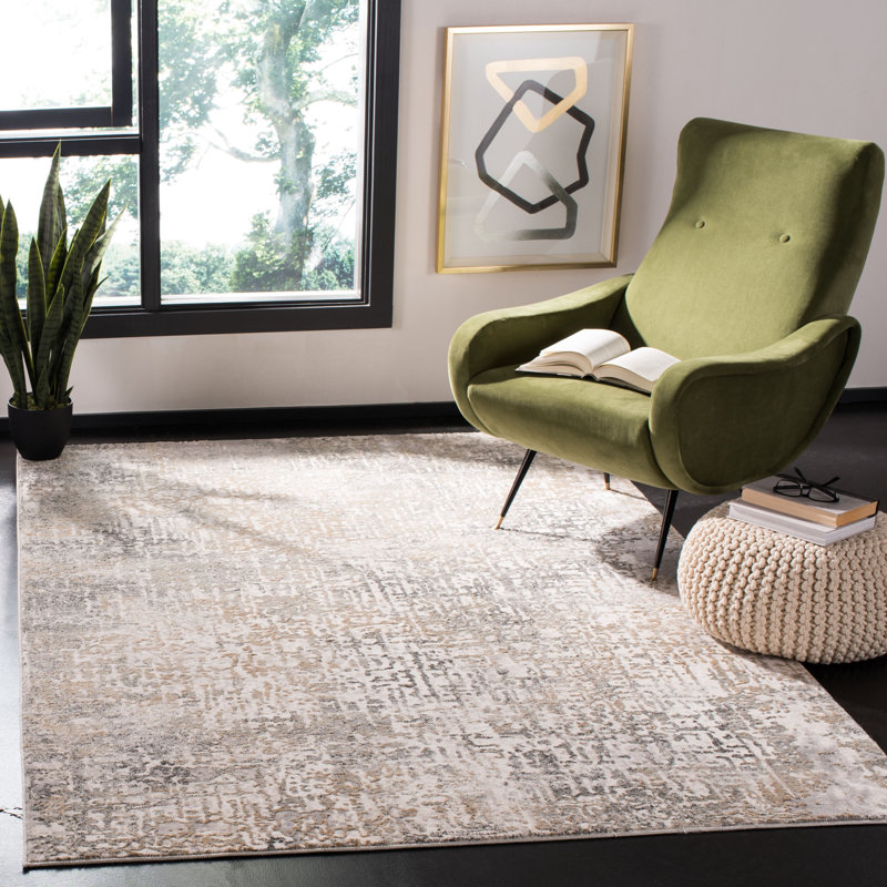 Edna Performance Abstract Rug, Rectangle 5'3" x 7'6"