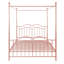 Structure de lit à baldaquin en métal robuste avec un design élégant, pour créer un environnement de sommeil luxueux et confortable.-912286821