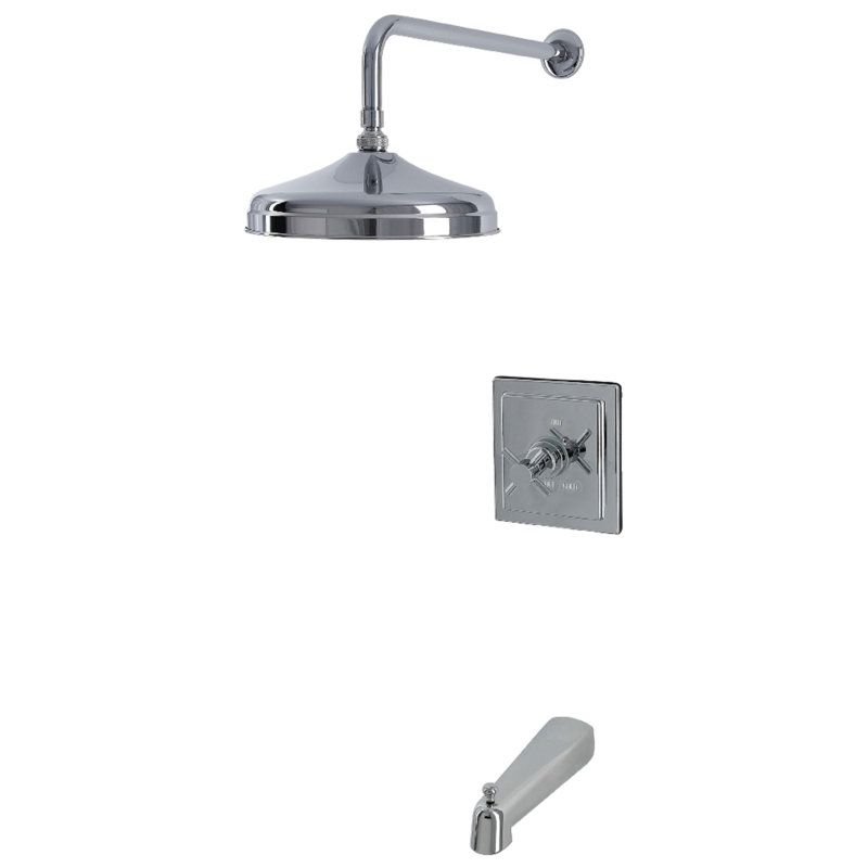 Kingston Brass Concord Single-Handle Pressure Balanced Tub and Shower Faucet, Polished Chrome