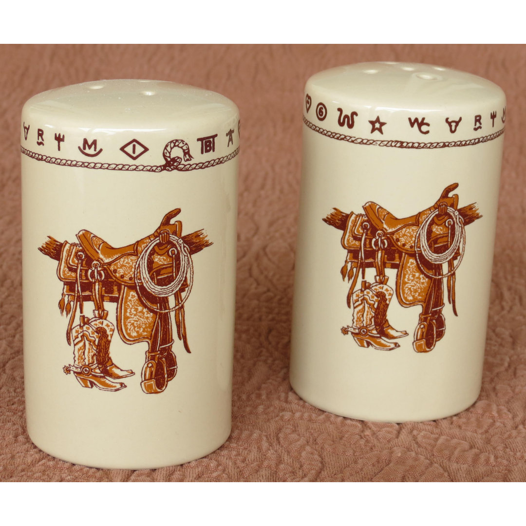 West Creation Western Boots and Saddle Salt and Pepper Shaker Set West Creation