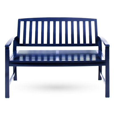 Navy Blue Wood Bench For Catering To Various Indoor And Outdoor In Captivating &