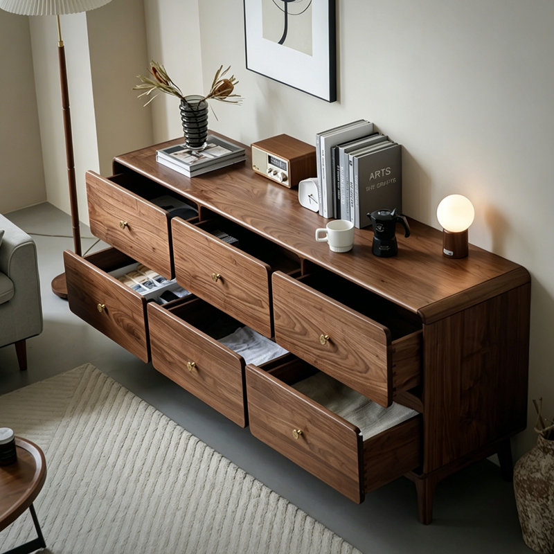 Commode à tiroirs à simple entrée, 30.71" H x 70.87" W x 17.72" D