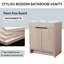 Ensemble de meuble-lavabo simple 30 po avec plateau en céramique Allande-1829269574-1829269575