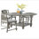Table de salle à manger ronde gris clair clair 1pc Table Only