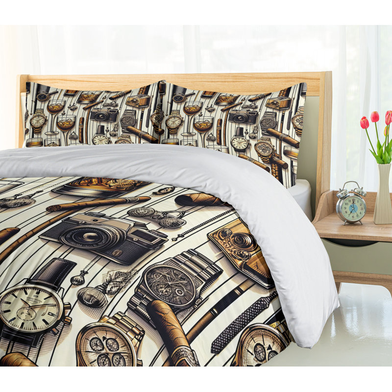 Man Cave Duvet Cover, Queen Duvet Cover + 2 Standard Shams