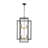 8-Light Black Geometric Cage Chandelier, Adjustable Height-1313856213