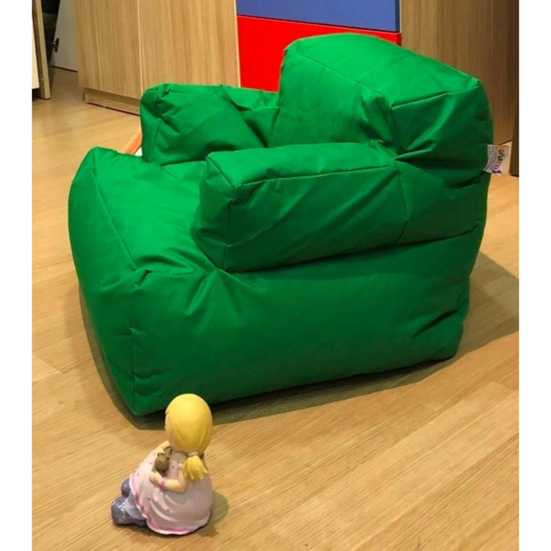 Fauteuil à billes, Polyester vert