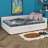 Upholstered Platform Bed With USB And 2 Drawers, Linen Upholstered Daybed, No Box Spring Needed-216360609